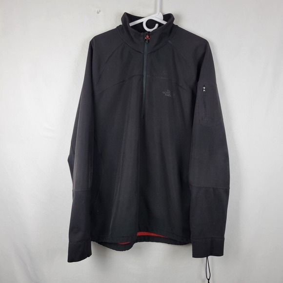The North Face Black Long Sleeve 1/4 Zip Pullover Sweatshirt Pockets Men's XL - Picture 1 of 10